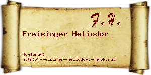 Freisinger Heliodor névjegykártya